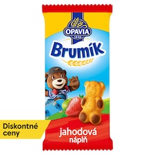 Opavia Brumík s jahodovou náplňou Jemné pečivo Bez farbív a konzervantov Individuálne balenie 30 g