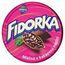 Opavia Fidorka Mliečna s kakaovou náplňou ružová 30 g