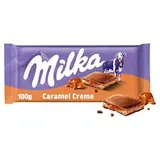 Milka Caramel Créme mliečna čokoláda z alpského mlieka s mliečnou a karamelovou náplňou 100 g