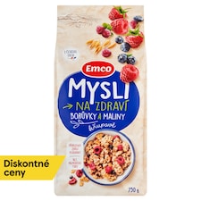 Emco Mysli na Zdraví Chrumkavé čučoriedky a maliny 750 g