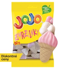 JOJO Zmrzlinky penové želé cukríky s ovocnými príchuťami 80 g
