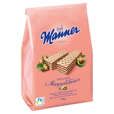 Manner Chrumkavé oplátky plnené krémovou lieskovoorieškovou náplňou 200 g