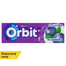 Wrigley's Orbit Blueberry žuvačka bez cukru s čučoriedkovou príchuťou 10 ks 14 g