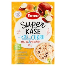Emco Ovsená kaša bez prídavku cukru jablká a marhule 55 g