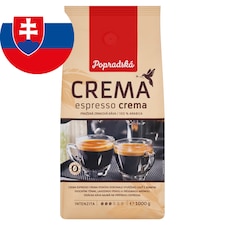Popradská Crema Espresso Crema pražená zrnková káva 1000 g