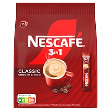 NESCAFÉ 3in1 Classic, instantná káva, 10 vrecúšok x 16,5 g (165 g)