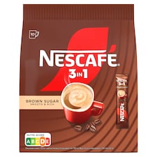 NESCAFÉ 3in1 Brown Sugar, instantná káva, 10 vrecúšok x 16,5 g (165 g)