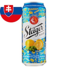 Steiger Radler 0,0% svetlý citrónový nealko 0,5 l