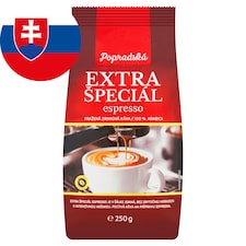 Popradská Extra špeciál espresso pražená zrnková káva 250 g