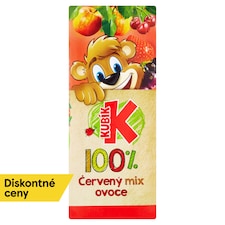 Kubík 100% červený mix ovocia 200 ml