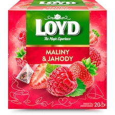 Loyd Ovocný čaj aromatizovaný s príchuťou maliny a jahody 20 x 2 g (40 g)
