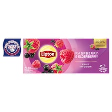 Lipton Raspberry & Elderberry ovocný čaj 20 vrecúšok 32 g