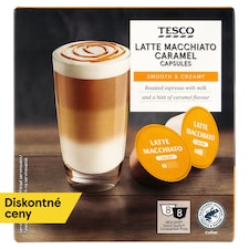 Latte Macchiato pražená mletá káva a sušené plnotučné mlieko 8 x 5 g + 8 x 13,2 g (145,6 g)