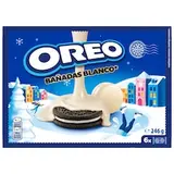 OREO kakaové sušienky s náplňou obalené v bielej poleve 2 sušienky v 6 malých baleniach 246 g