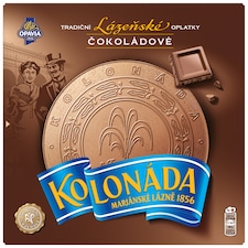 Kolonada Lázeňské oplatky s čokoládovou náplňou Oplatky S múkou z programu Harmony. Box 200 g