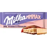 Milka Strawberry Cheesecake čokoláda z alpského mlieka so sušienkou a jahodovou náplňou 300 g