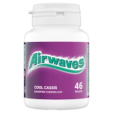 Wrigley's Airwaves Cool Cassis žuvačka bez cukru s príchuťou mentolu a čiernej ríbezle 46 ks 64 g