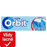 Wrigley's Orbit Sweet Mint žuvačka bez cukru s mätovou príchuťou 10 ks 14 g