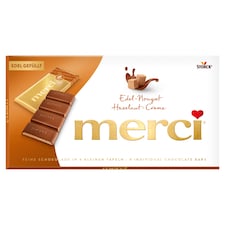 merci mliečna čokoláda s lieskovoorechovým krémom 112 g