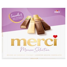 merci Mousse Selection výber čokoládových praliniek s penovou náplňou 210 g
