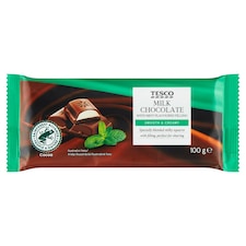 Mliečna čokoláda s náplňou s mätovou príchuťou 100 g