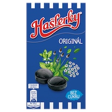Hašlerky Originál cukríky s príchuťou bylín a mentolu v krabičke 35 g