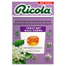 Ricola Baza čierna švajčiarske bylinné cukríky 40 g