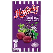 Hašlerky Čierne ríbezle, cukríky s príchuťou bylín, mentolu a čiernych ríbezlí 35 g