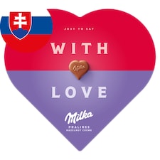 Milka bonboniéra I Love Milka, lieskooriešková náplň 165 g