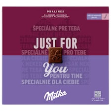 Milka bonboniéra Just For You, kakaová náplň 110 g