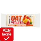 BioTechUSA Oat and Fruits ovsená tyčinka s jogurtovou polevou a s kúskami hrušky a malín 70 g