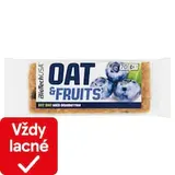 BioTechUSA Oat and Fruits ovsená tyčinka s kúskami čučoriedok 70 g
