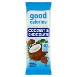 Good Calories Datľová tyčinka s kúskami kokosu a čokolády so sladidlom 33 g