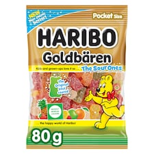 Haribo Goldbären kyslé želé s ovocnými príchuťami 80 g