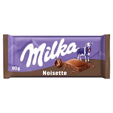 Milka Noisette mliečna čokoláda z alpského mlieka s lieskovoorieškovou pastou 90 g
