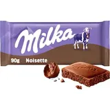 Milka Noisette mliečna čokoláda z alpského mlieka s lieskovoorieškovou pastou 90 g
