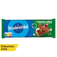ORION Študentská pečať Mliečna čokoláda s kúskami lieskových orieškov, s hrozienkami a želé 90 g