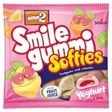 nimm2 Smilegummi Softies Yoghurt mäkké plnené želé s jogurtom, ovocnou príchuťou a vitamínmi 90 g