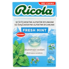 Ricola Fresh Mint švajčiarsky bylinný drops bez cukru 40 g