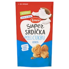 Emco Super srdíčka pšeničné sušienky s kokosom 140 g