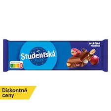 ORION ŠTUDENTSKÁ PEČAŤ Mliečna čokoláda s arašidmi, želé a hrozienkami 250 g