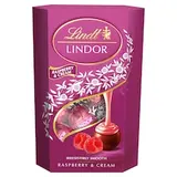 Lindt Lindor Bonbony z mliečnej čokolády s jemnou malinovo-smotanovou náplňou 200 g