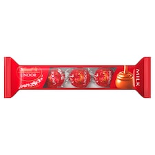 Lindt Lindor Bonbóny z mliečnej čokolády s jemnou náplňou 3 ks 37 g
