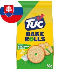 TUC Bake Rolls Kyslá smotana a cibuľa Chlebové sucháre balenie 80 g