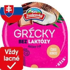 Zvolenský Jogurt grécky typ čokoláda-kokos bez laktózy 125 g