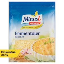 Minus L Bezlaktózový syr emmentaler strúhaný 150 g