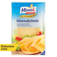 Minus L Zmes zrejúcich plnotučných polotvrdých syrov, plátky 200 g