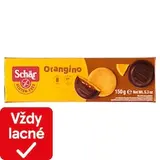 Schär Orangino jemné pečivo bez lepku polomáčané v čokoláde s náplňou s príchuťou pomaranča 150 g
