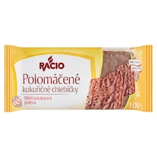 Racio Tenké chlebíčky kukuričné s mliečnokakaovou polevou 8 ks 100 g