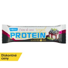 MaxSport Royal Proteínová tyčinka s príchuťou čiernej ríbezle v bielej poleve 60 g
